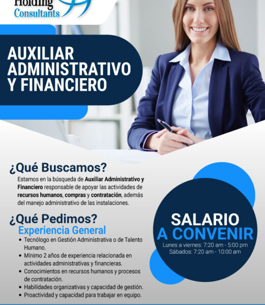 Auxiliar administrativo y Financiero