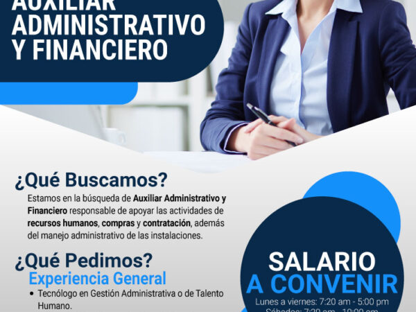 Auxiliar administrativo y Financiero